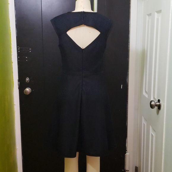 Trina Turk Corina Black/Navy Fit and Flare Dress - Picture 4 of 8